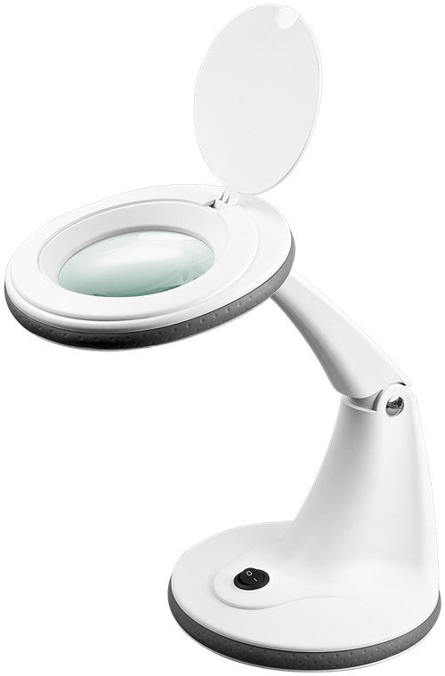 LED lampada d'ingrandimento da tavolo 6 W bianco 450 lm lente in vetro da 100 mm ingrandimento 175x 3 diottrie LED lampada d'ingrandimento da tavolo 6 W bianco 450 lm lente in vetro da 100 mm ingrandimento 175x 3 diottrie